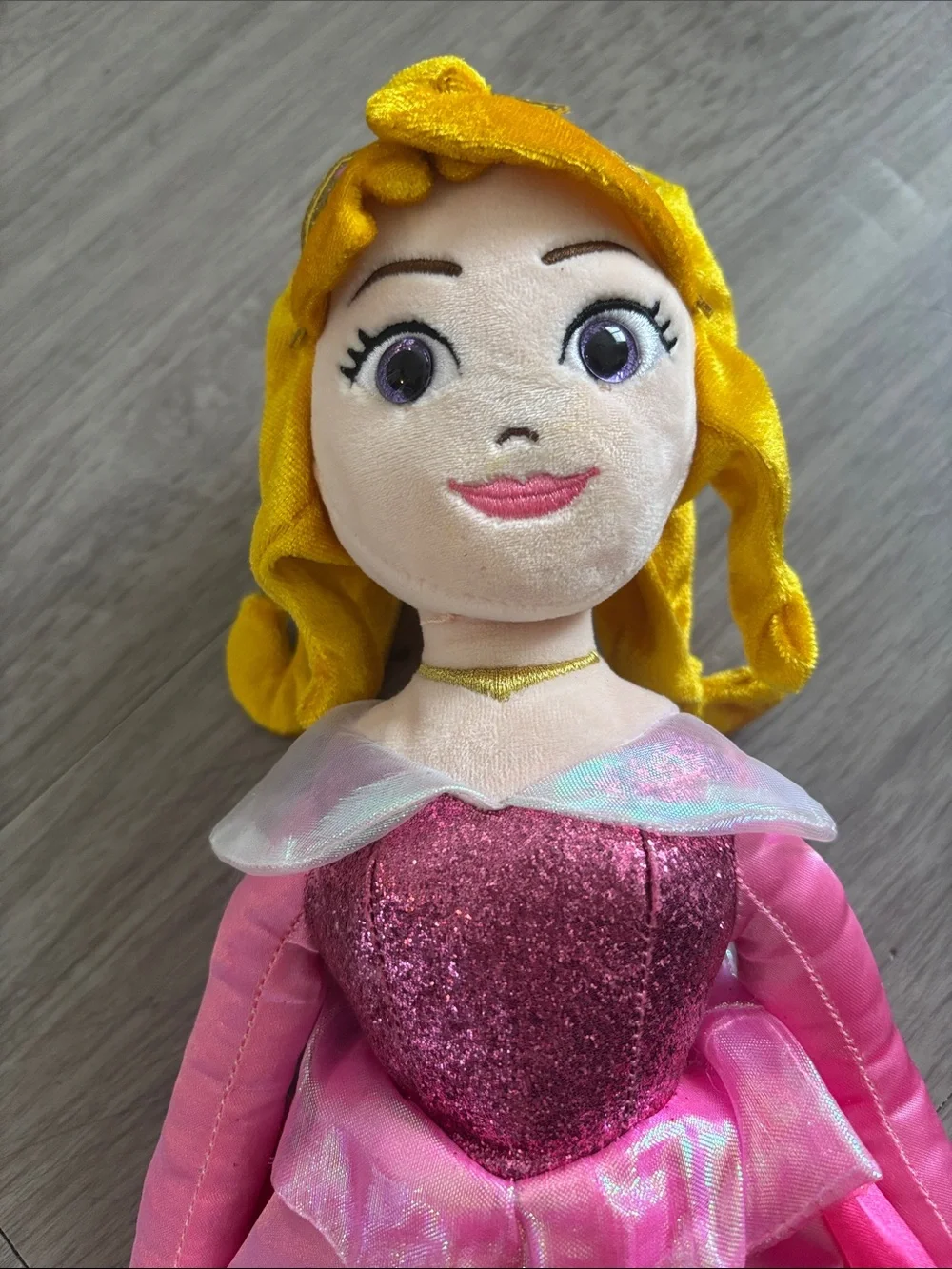 TY Sparkle Aurora Disney Princess Plush Doll with Blonde Hair - Soft Kids Toy